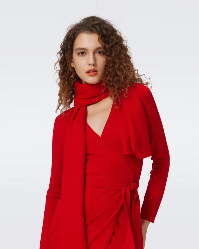 Women Cleo WoolCashmere Scarf Akane DVF Sweaters and Knits