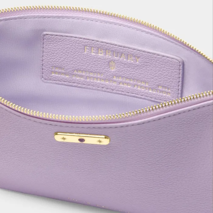 Women Clutch Bags and Pouches Katie Loxton February Birthstone Pouch In Lilac