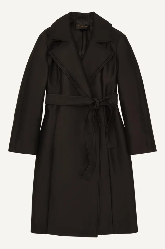 Women Coats And Jackets Donna Karan LAYERED EFFECT COAT Black