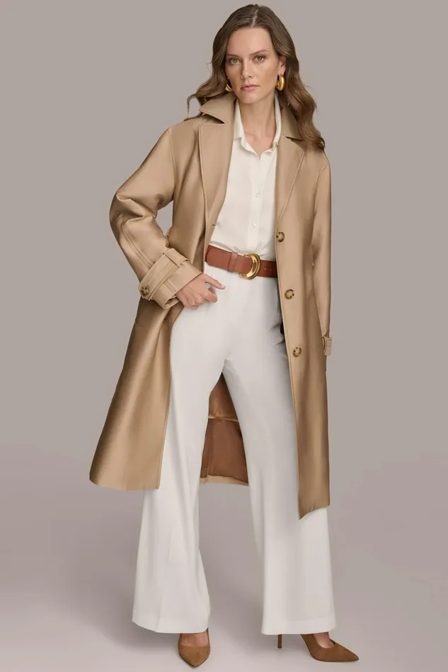 Women Coats And Jackets Donna Karan RAIN JACKET Khaki