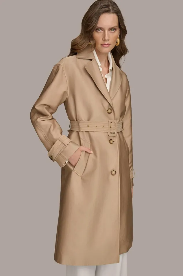 Women Coats And Jackets Donna Karan RAIN JACKET Khaki