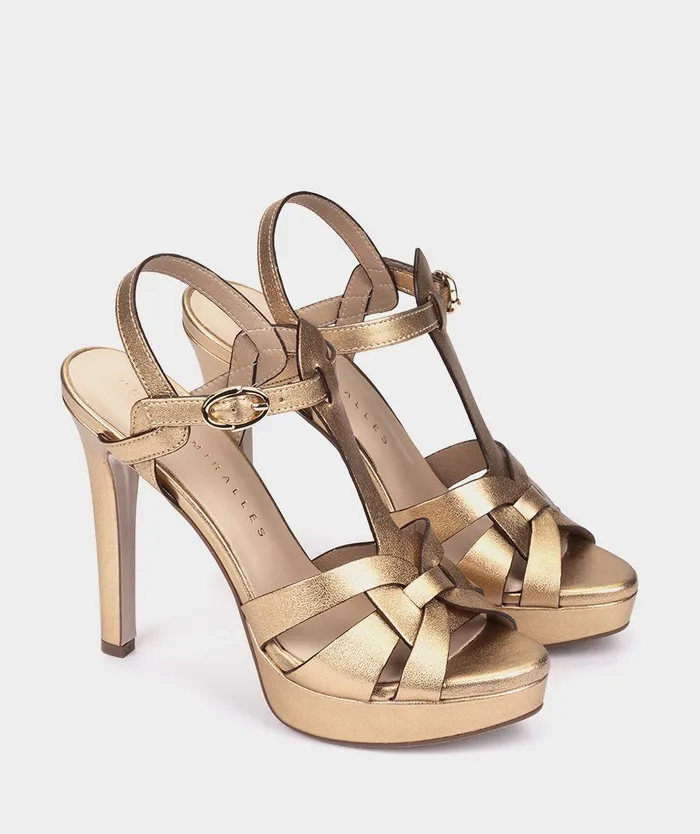 Women Copenhague Metallic 8211 Heeled Sandals Pedro Miralles