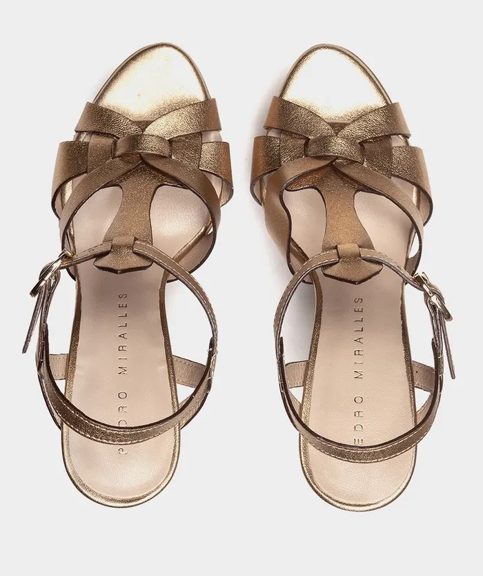 Women Copenhague Metallic 8211 Heeled Sandals Pedro Miralles