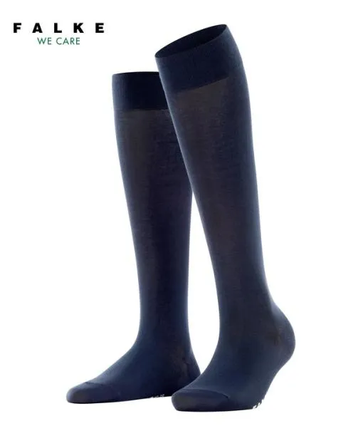 Women Cotton Touch Women Kneehigh Socks Dark Navy FALKE Knee High Socks