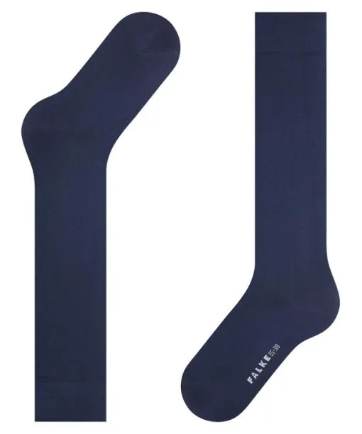 Women Cotton Touch Women Kneehigh Socks Dark Navy FALKE Knee High Socks