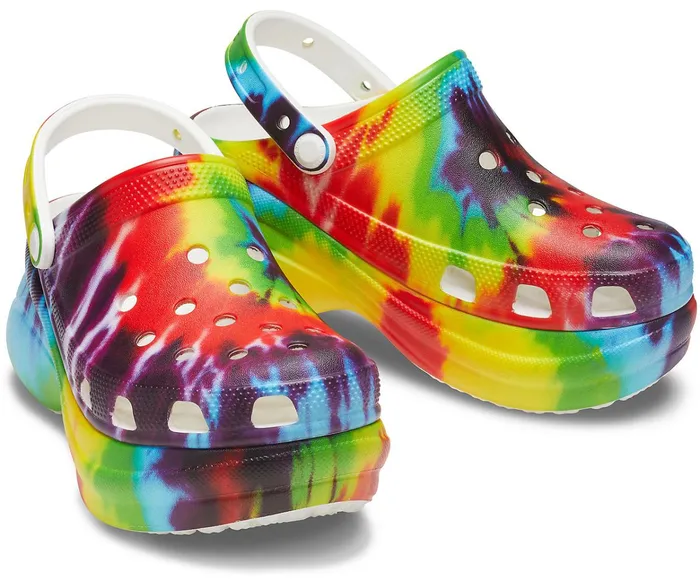 Women Crocs Classic Bae TieDye Graphic Clog Multi Crocs Clogs