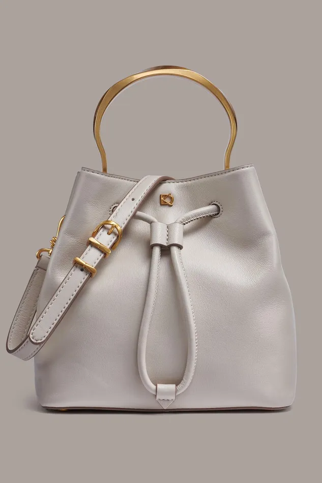 Women Crossbody Bags And Satchels Donna Karan LAWRENCE BUCKET BAG Sand