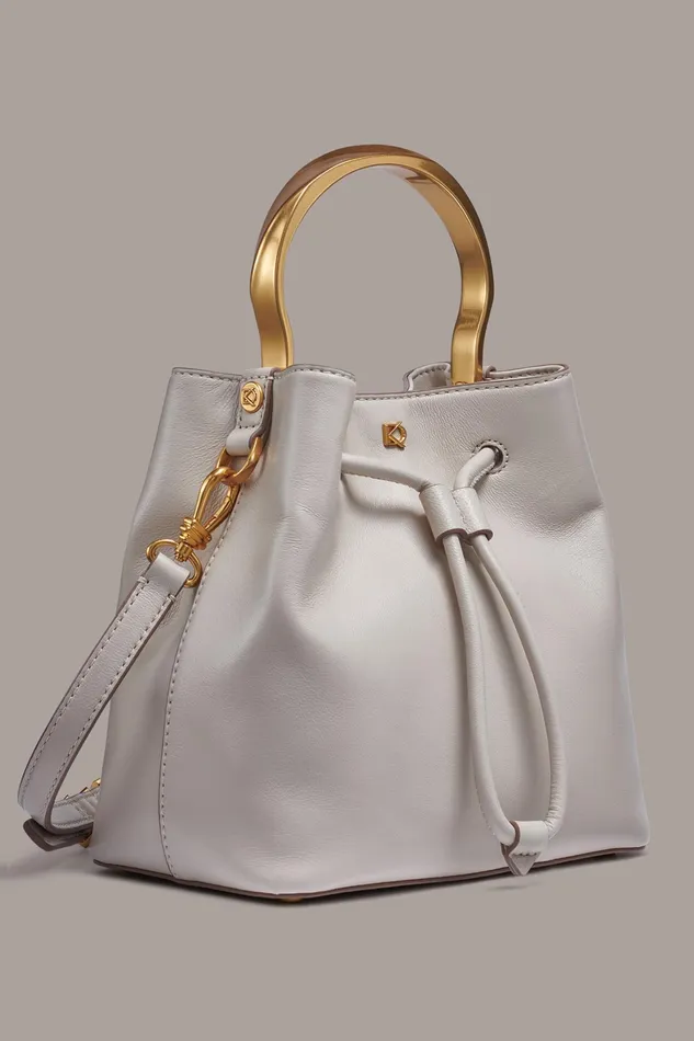 Women Crossbody Bags And Satchels Donna Karan LAWRENCE BUCKET BAG Sand