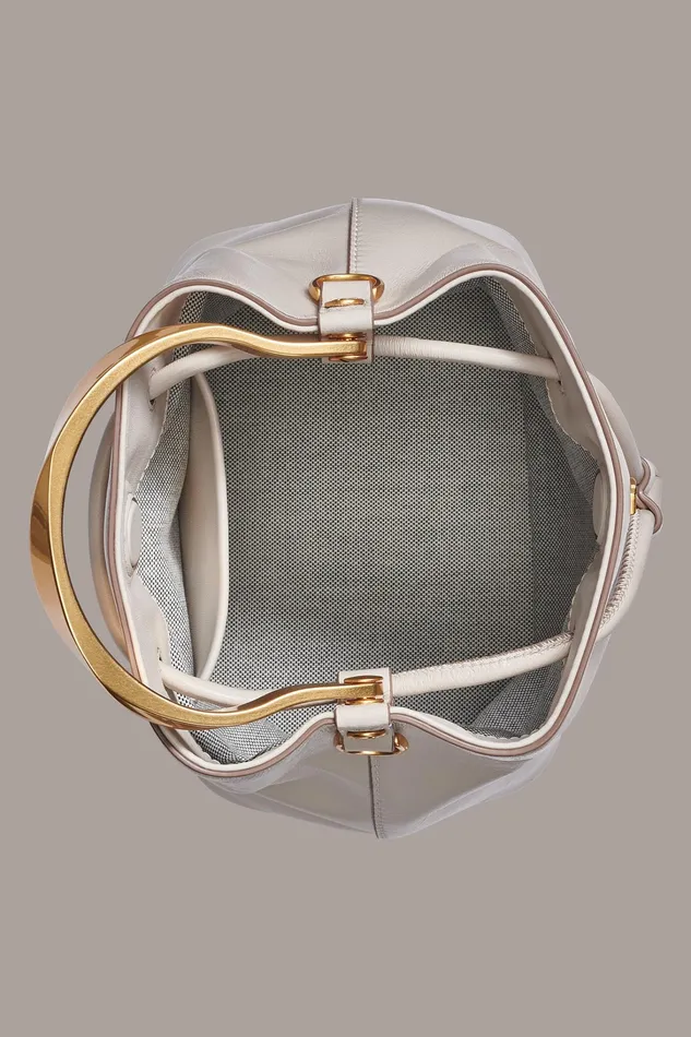 Women Crossbody Bags And Satchels Donna Karan LAWRENCE BUCKET BAG Sand