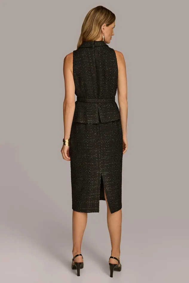 Women Dresses And Jumpsuits Donna Karan TWEED JACKET DRESS Black