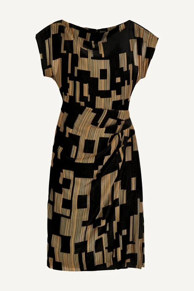 Women Dresses And Jumpsuits Donna Karan VELVET BURNOUT SHEATH DRESS Black
