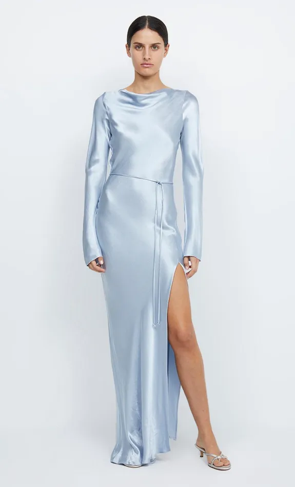 Women Dresses Bec Bridge MOON DANCE LONG SLEEVE MAXI DRESS Dusty Blue