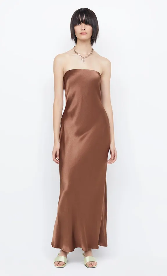 Women Dresses Bec Bridge MOON DANCE STRAPLESS DRESS Chocolate