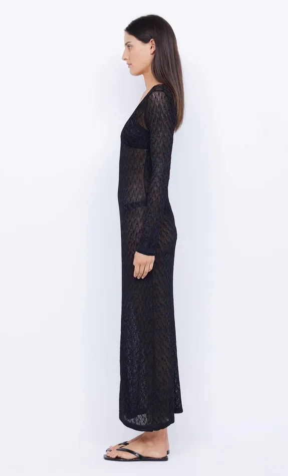 Women Dresses Bec Bridge SAMMY KEY KNIT LONG SLEEVE MAXI Black