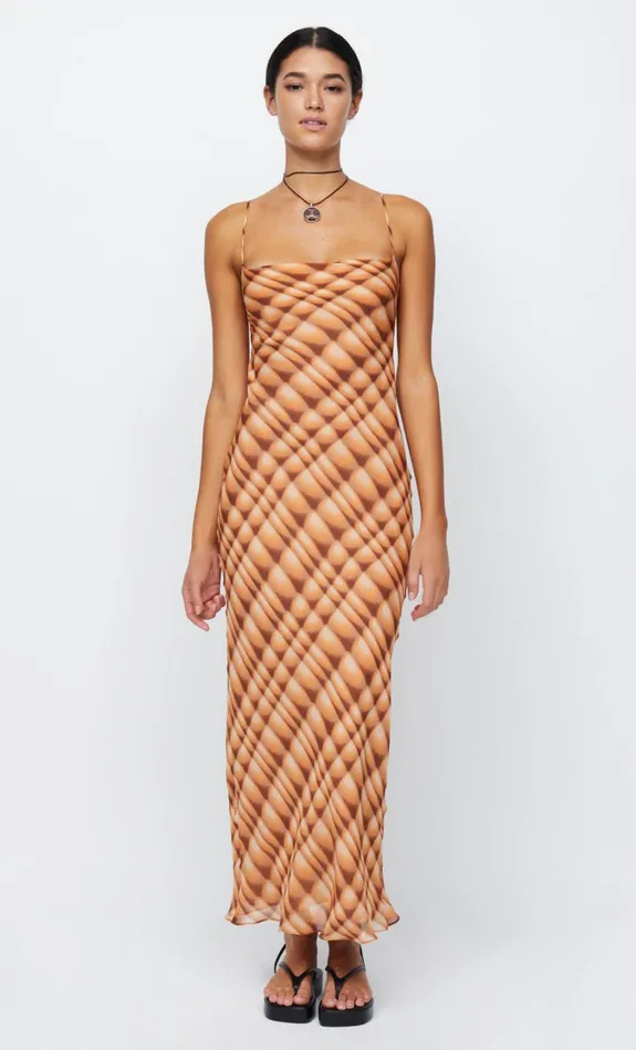 Women Dresses Bec Bridge SOLEIL SLIP MAXI DRESS Golden Hour Check