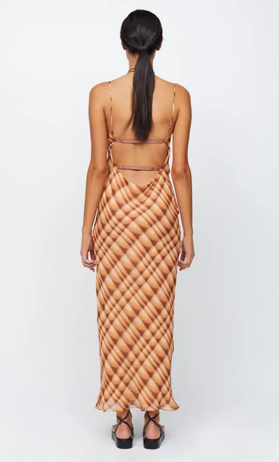 Women Dresses Bec Bridge SOLEIL SLIP MAXI DRESS Golden Hour Check