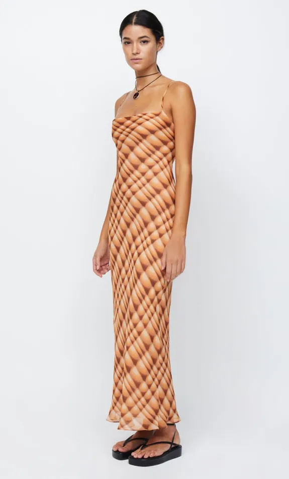 Women Dresses Bec Bridge SOLEIL SLIP MAXI DRESS Golden Hour Check