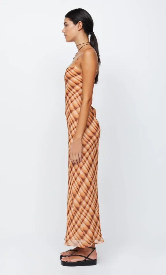 Women Dresses Bec Bridge SOLEIL SLIP MAXI DRESS Golden Hour Check