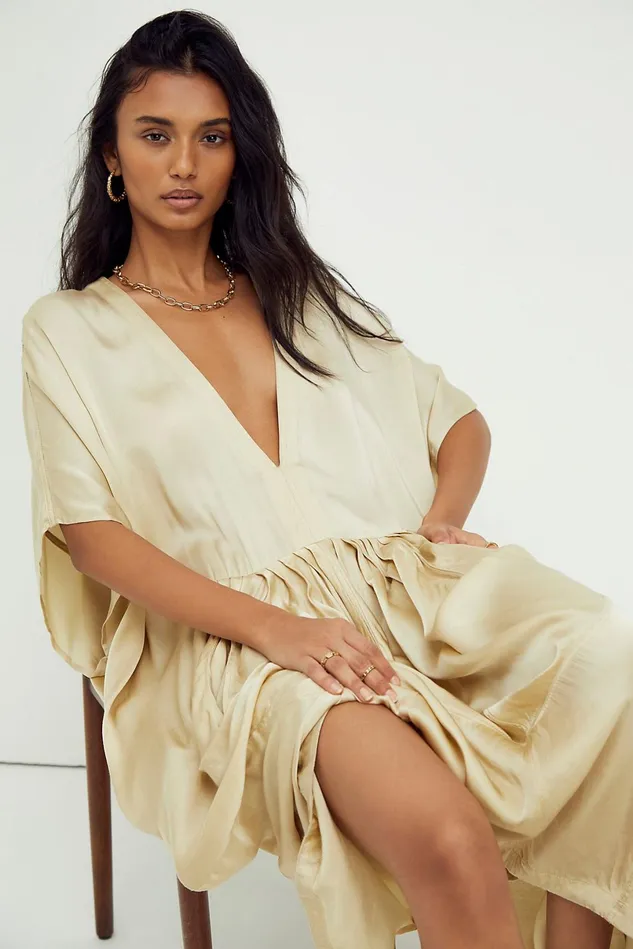 Women Dresses Free People Drifter Dress Stone