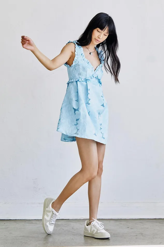 Women Dresses Free People Evelyn Party Dress Sky Blue