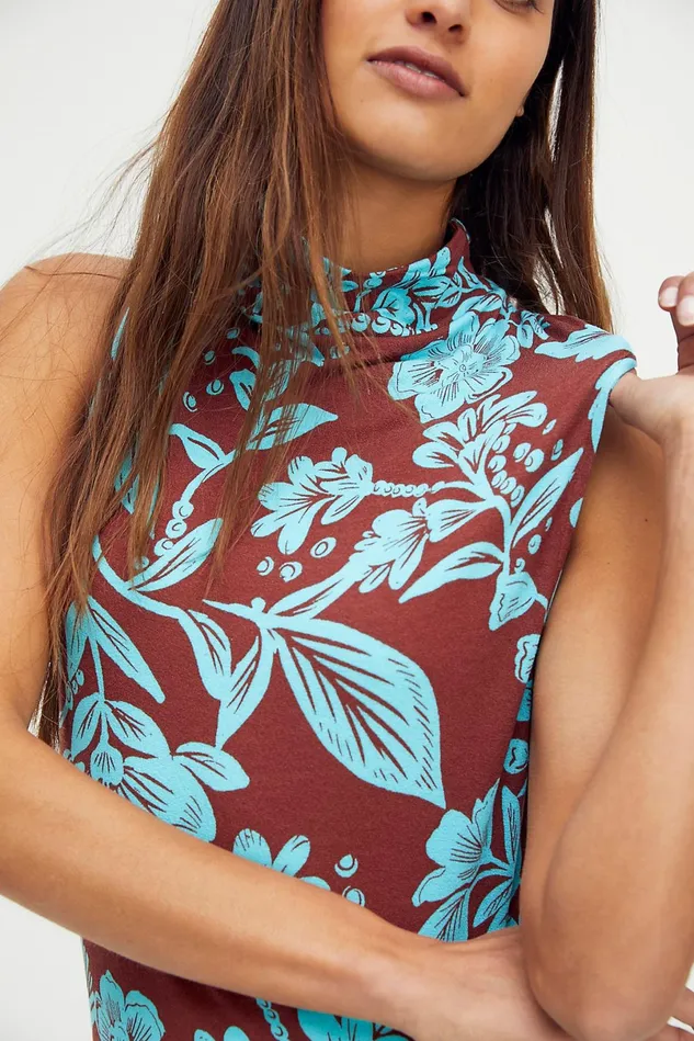 Women Dresses Free People Time To Shine Printed Maxi Rum Raisin