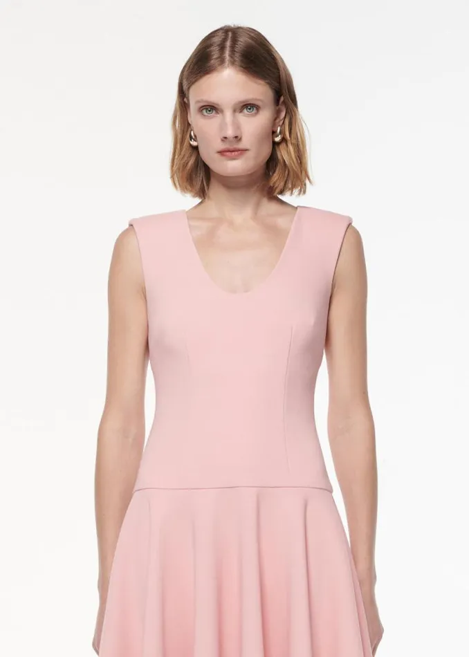 Women Dresses Roland Mouret Drop Waist Detail Crepe Midi Dress