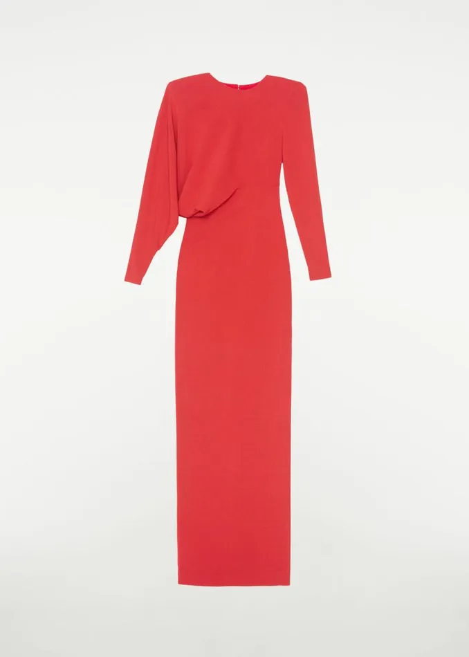 Women Dresses Roland Mouret Long Sleeve Stretch Cady Maxi Dress