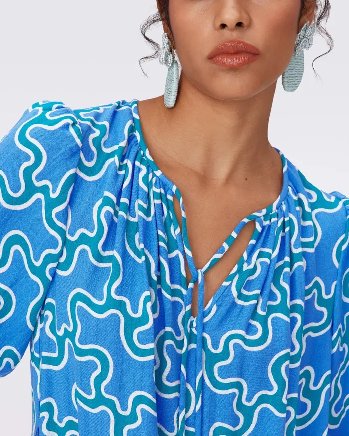 Women Drogo Dress Cloud Patch Blue DVF Dresses