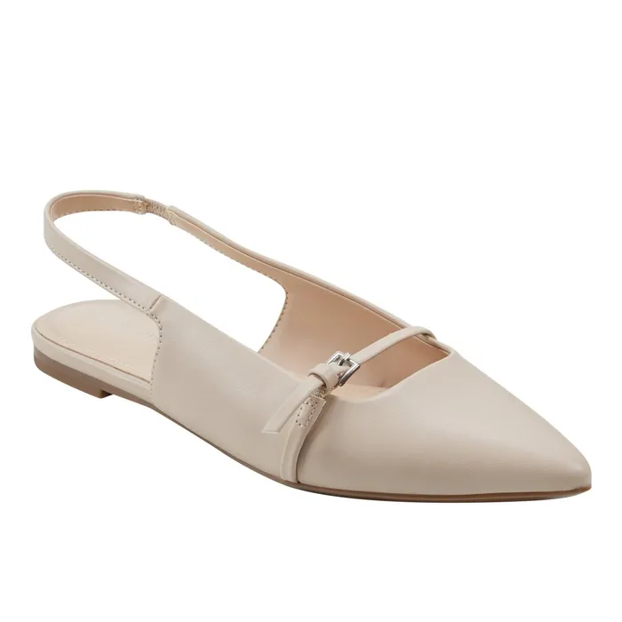 Women Elelyn Slingback Flat Chic Cream Marc Fisher Loafers and Flats