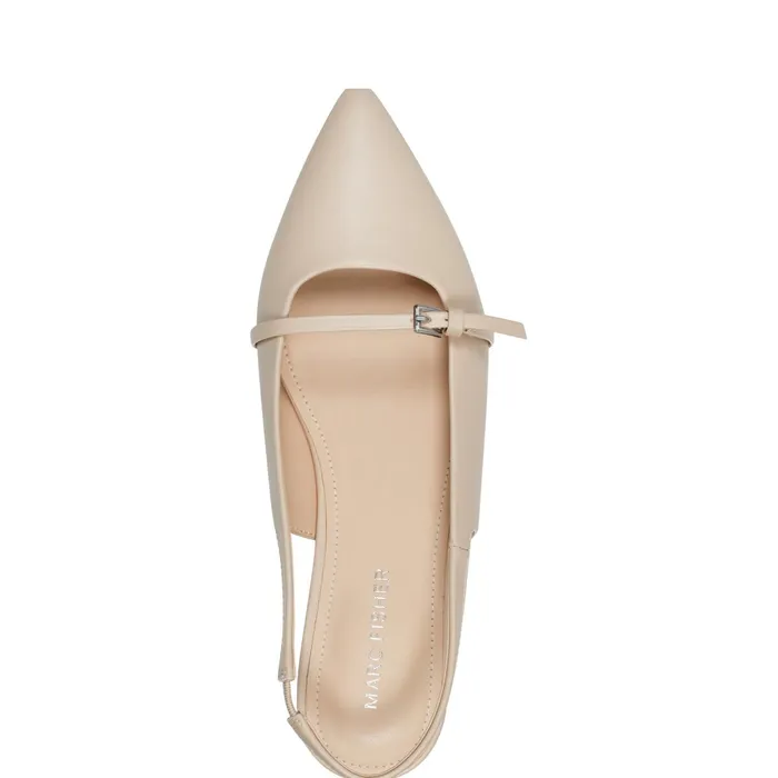 Women Elelyn Slingback Flat Chic Cream Marc Fisher Loafers and Flats