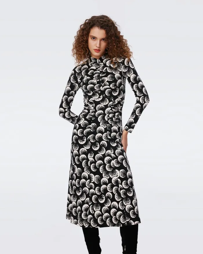 Women Emanuelle Dress Huge Moon Landing DVF Dresses