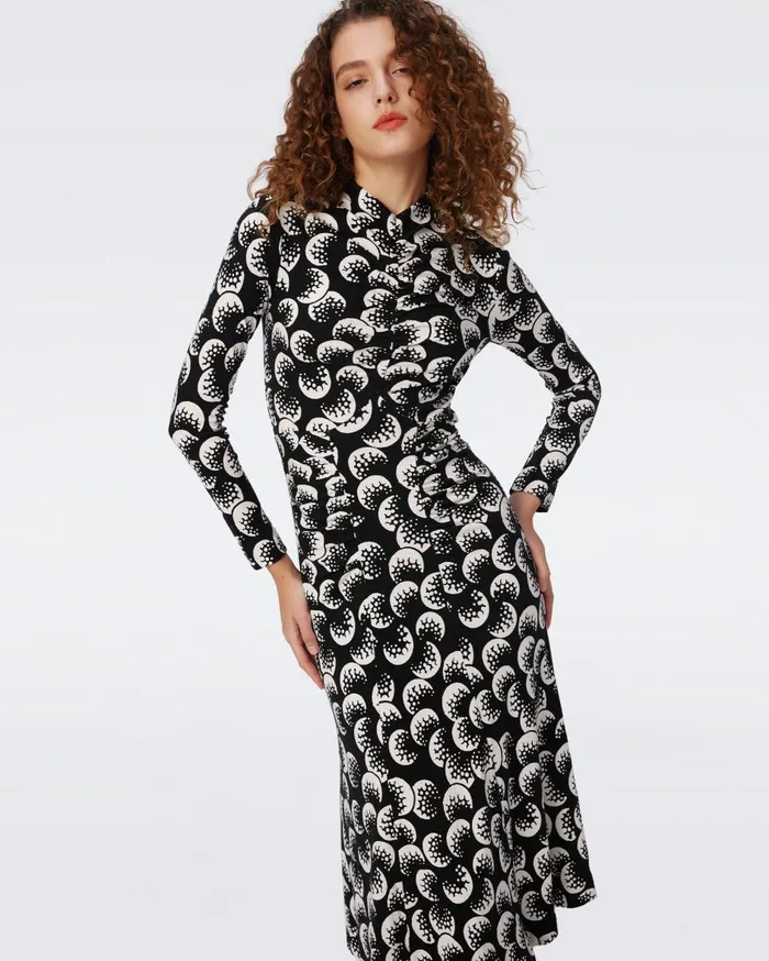 Women Emanuelle Dress Huge Moon Landing DVF Dresses