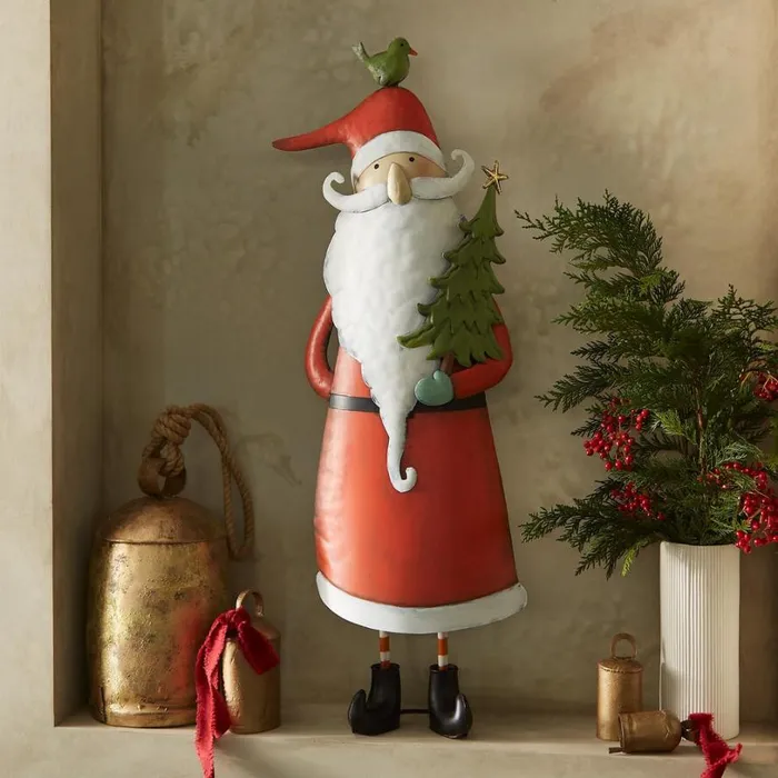 Women Enchanting Metal Santa Sundance Catalog Decor