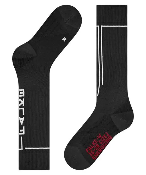 Women Energizing Women Kneehigh Socks Health Black FALKE Compression Socks