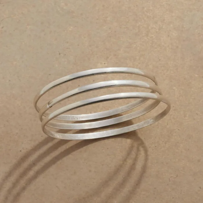 Women Essential Silver Bangles Set Sundance Catalog Bracelets
