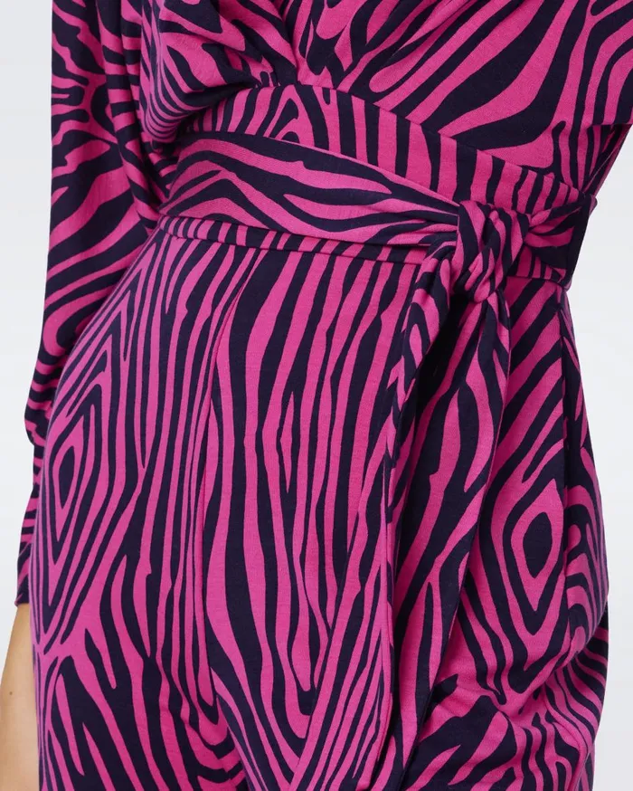 Women Fanny Jumpsuit Zebra Indian Pink DVF Jumpsuits and Rompers
