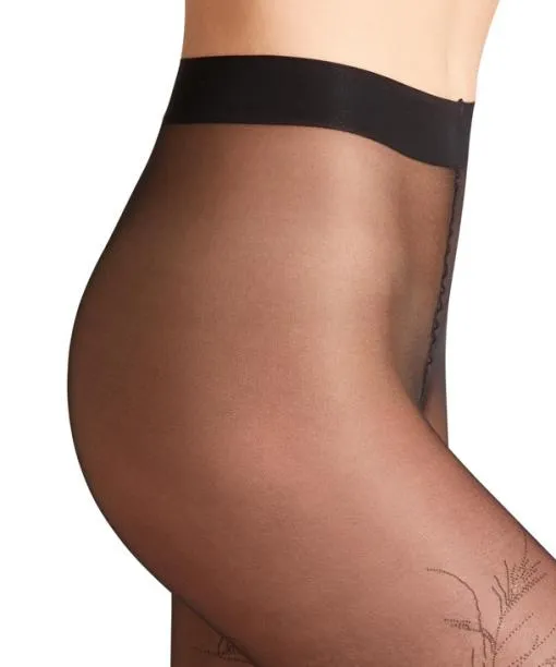 Women Feather Herb 15 DEN Women Tights Black FALKE Tights and Leggings