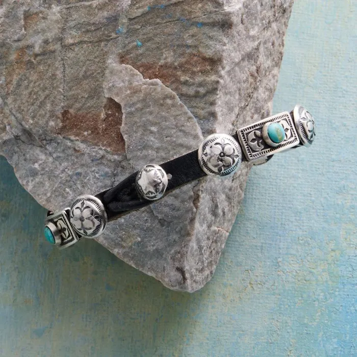 Women Fleur De Lys Concho Bracelet Sundance Catalog Bracelets