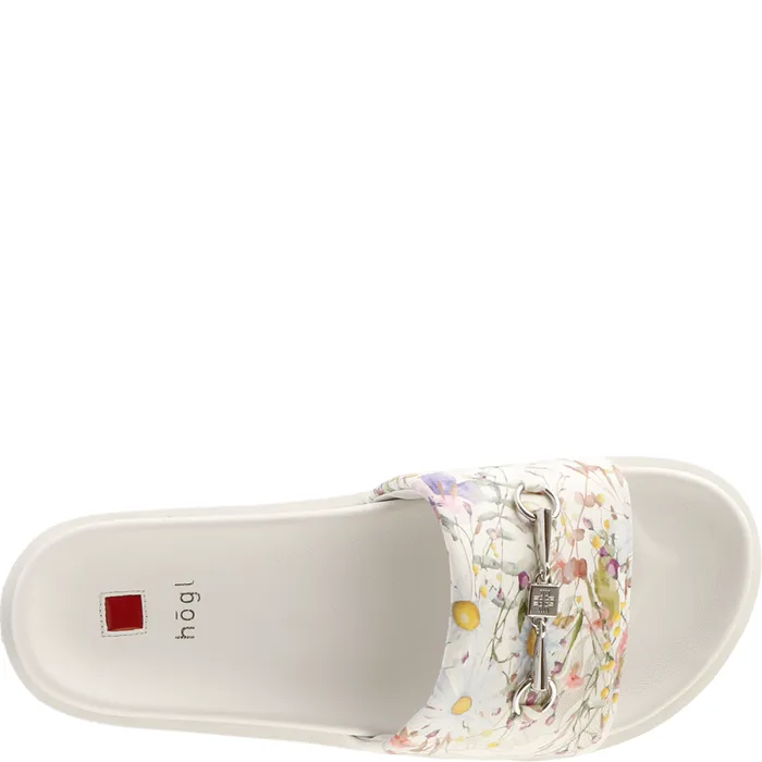 Women Flora Mules White Multi HGL Mules