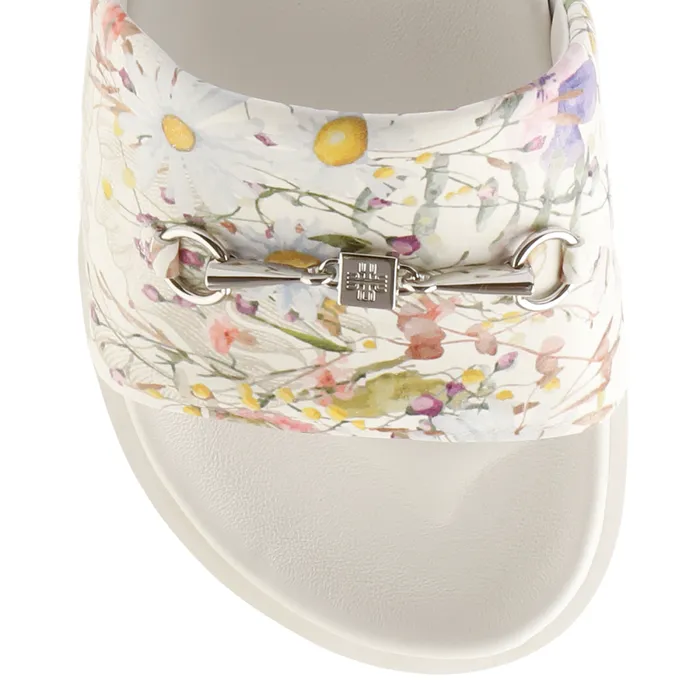 Women Flora Mules White Multi HGL Mules