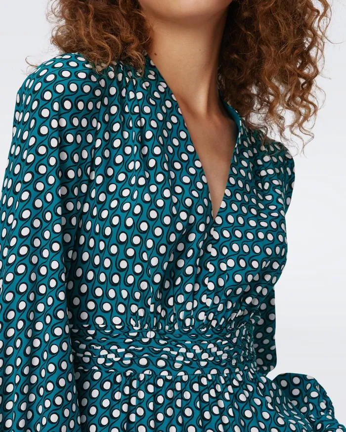 Women Gil Dress Tiny Curtain Call Green DVF Dresses