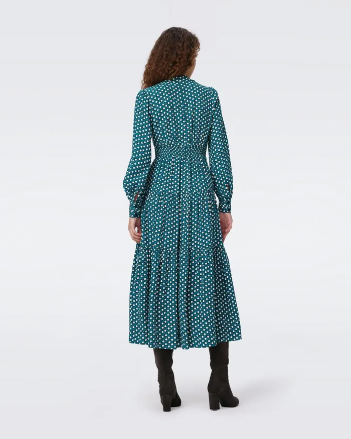 Women Gil Dress Tiny Curtain Call Green DVF Dresses