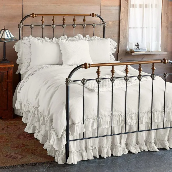 Women Gossamer Linen Ruffle Duvet Cover Cloud Sundance Catalog Bedding and Bath Women Gossamer Linen Ruffle Duvet Cover Cloud Sundance Catalog Bedding and Bath
