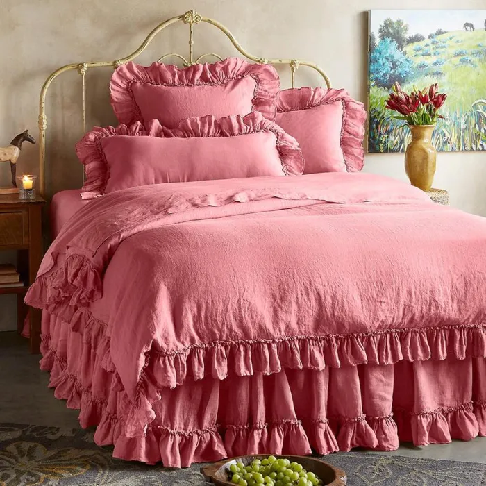 Women Gossamer Linen Ruffle Duvet Cover Cloud Sundance Catalog Bedding and Bath Women Gossamer Linen Ruffle Duvet Cover Cloud Sundance Catalog Bedding and Bath