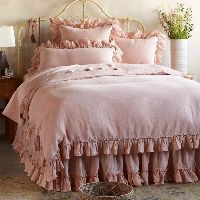 Women Gossamer Linen Ruffle Duvet Cover Cloud Sundance Catalog Bedding and Bath Women Gossamer Linen Ruffle Duvet Cover Cloud Sundance Catalog Bedding and Bath