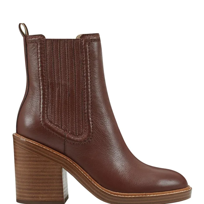 Women Halida Tailored Bootie Dark Natural Marc Fisher Casual Boots