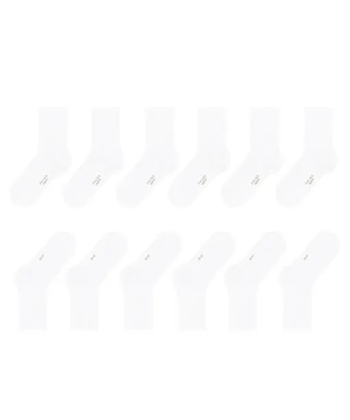 Women Happy Bundle 6Pack Women Socks White FALKE Socks