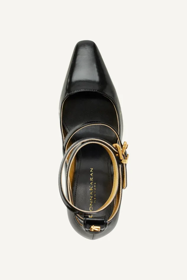 Women Heels And Wedges Donna Karan PRYCE STRAPPY HIGH PUMP HEEL Black