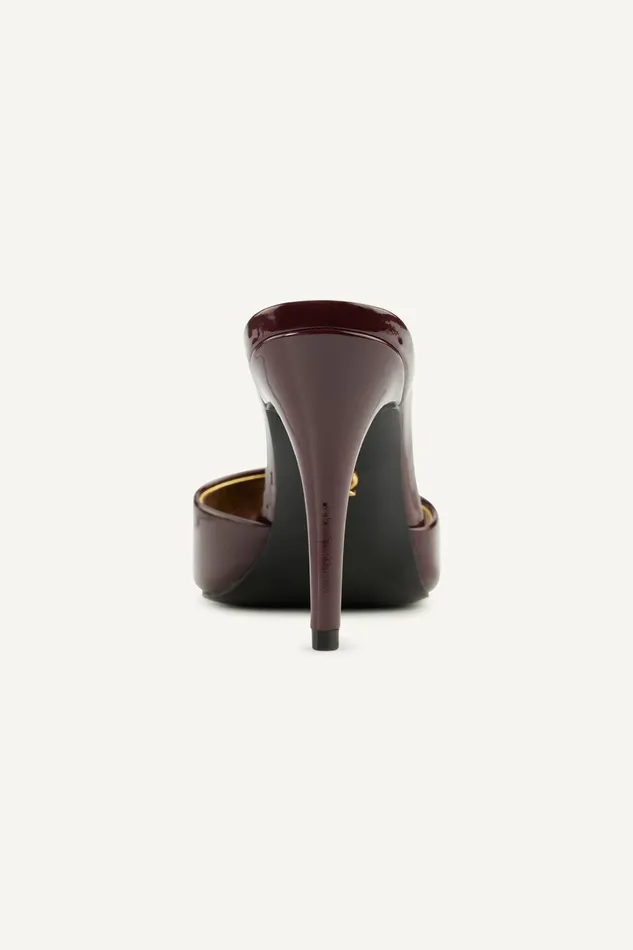 Women Heels And Wedges Donna Karan SENNA SANDAL MULE Wine