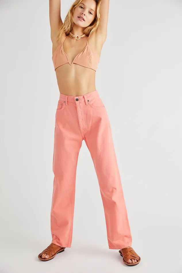 Women HighRise Jeans Free People AGOLDE Pinch Waist 90s Jean Calypso
